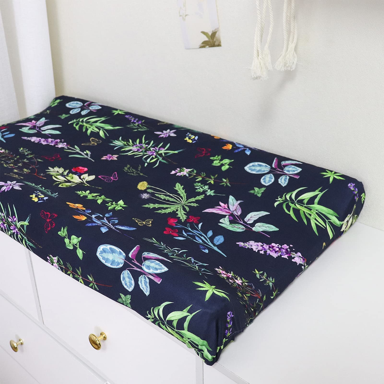 Wildflower cribsheet and Changing pad Cover