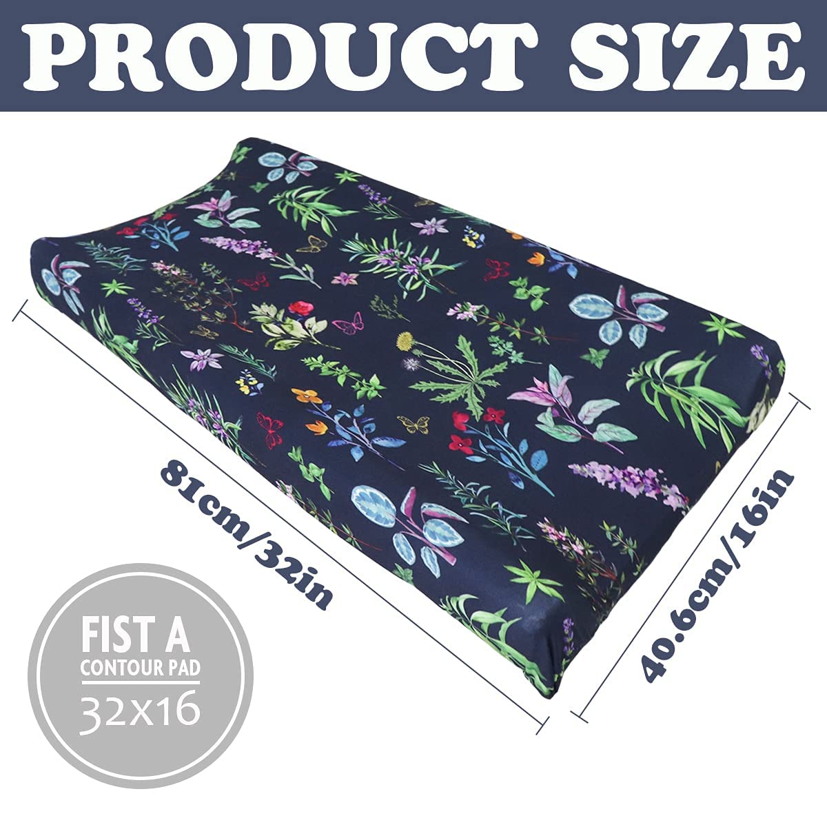 Wildflower cribsheet and Changing pad Cover