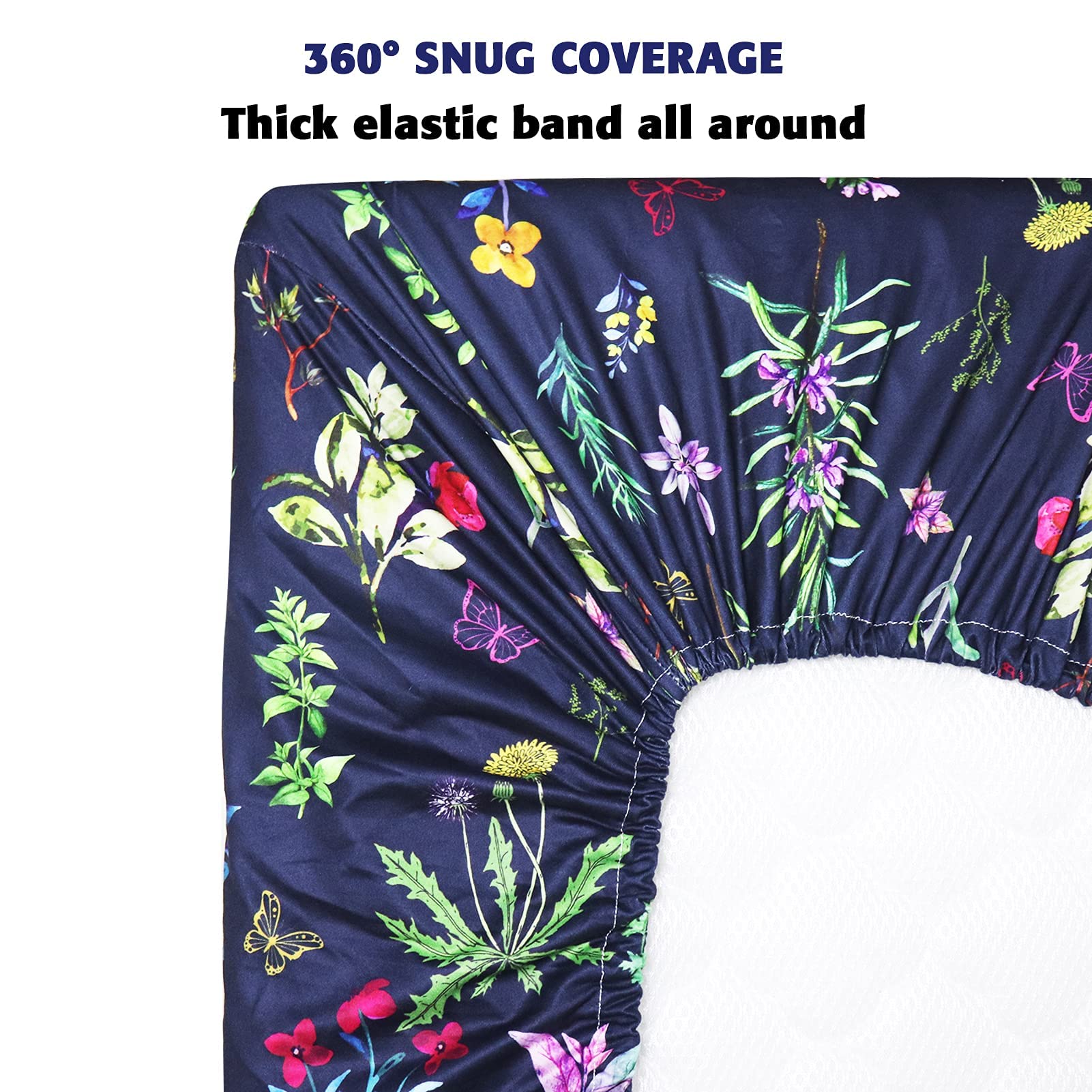 Wildflower cribsheet and Changing pad Cover