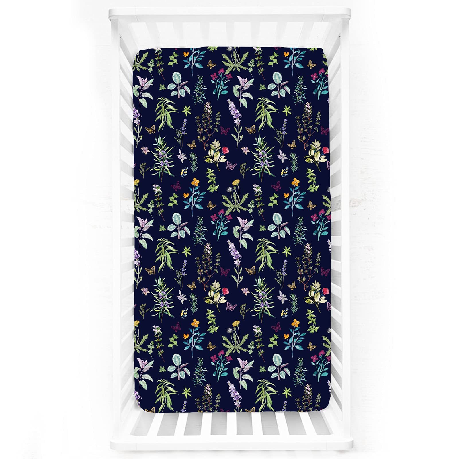 Wildflower cribsheet and Changing pad Cover