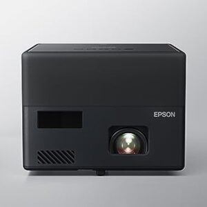 Epson EpiqVision Mini EF12 Smart Streaming Laser Projector, HDR, Android TV, Portable, sound by Yamaha, 3LCD, 1080p, 1000 lumens Color and White Brightness (Renewed)