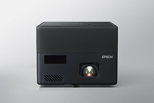 Epson EpiqVision Mini EF12 Smart Streaming Laser Projector, HDR, Android TV, Portable, sound by Yamaha, 3LCD, 1080p, 1000 lumens Color and White Brightness (Renewed)