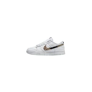 nike womens dunk low se dd7099 100 animal instinct - size 8w white