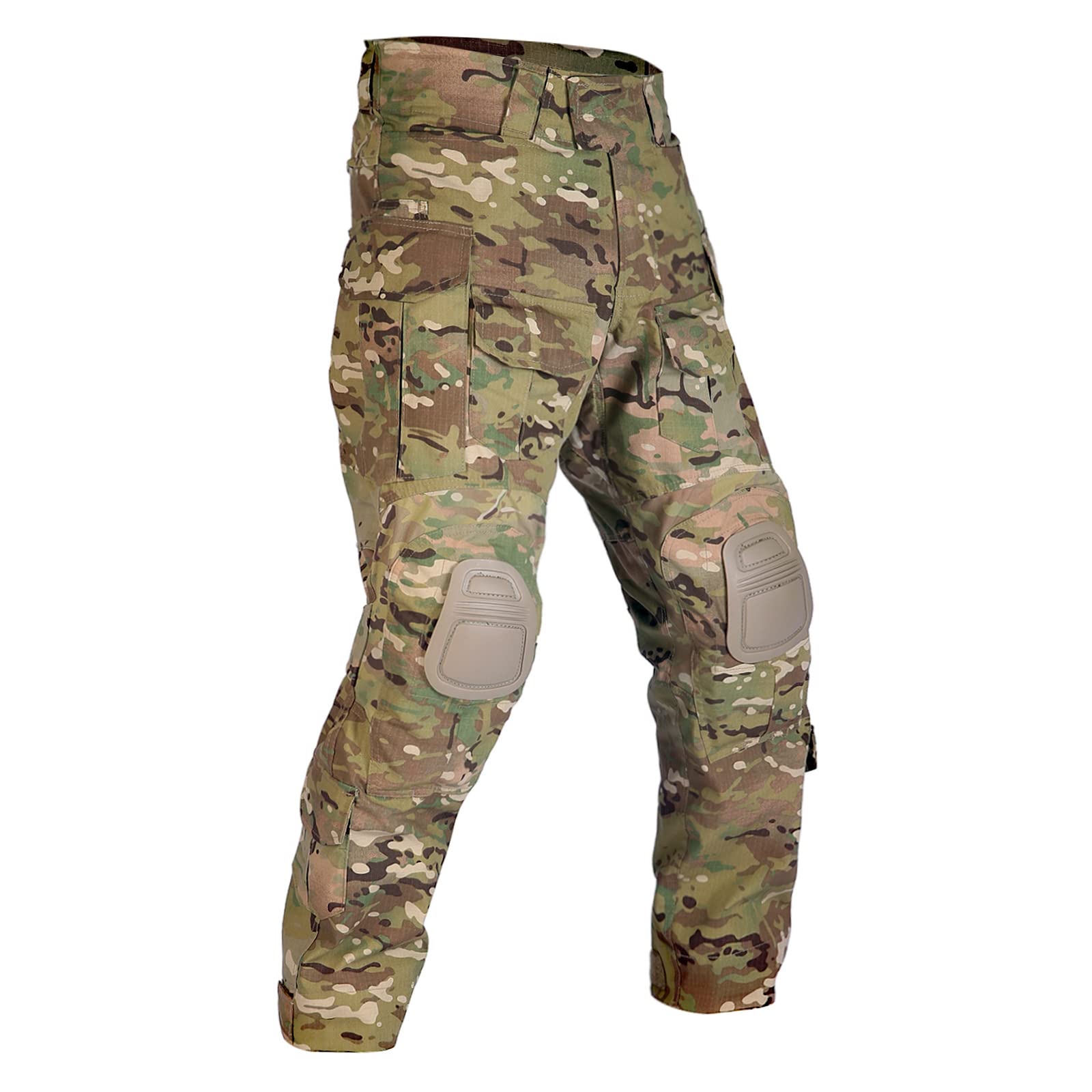 G3 Combat Pants with Knee Pads Tactical Military Trousers Hunting Camo Pants for Men Rip-Stop Airsoft Gear (Camo, 36)