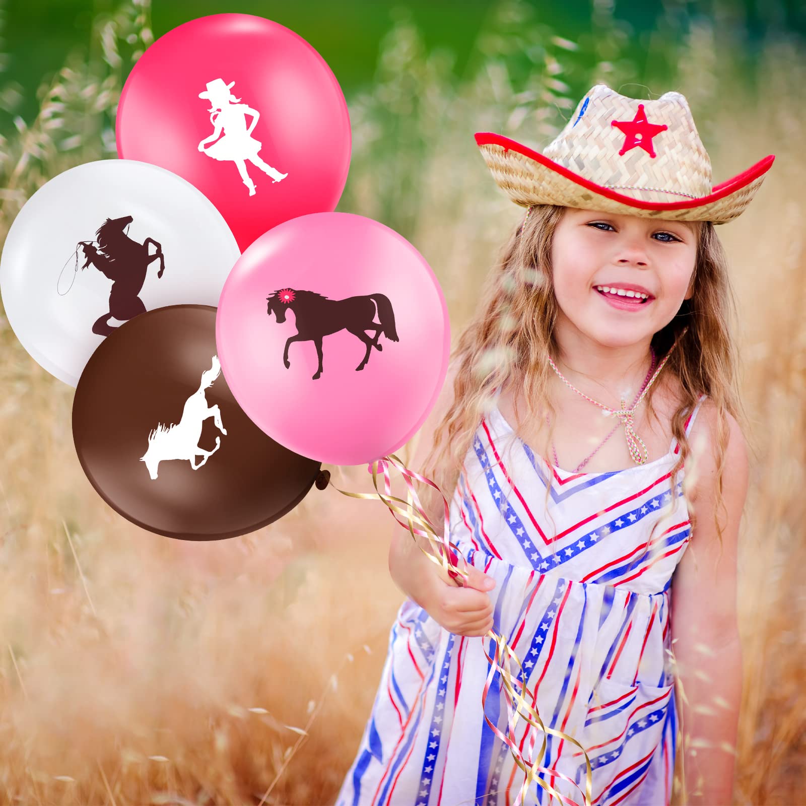 50 Pcs Cowgirl Balloons 12 Inch Western Cowgirl Cowboy Theme Party Decorations Bachelorette Birthday Cow Print Latex Balloons Pink Brown Balloons for Cowgirl Bachelorette Party Supplies