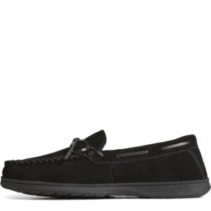 sperry men's doyle slipper, black, 10