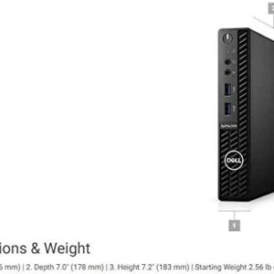 Dell OptiPlex 3080 Micro Form Factor Business Desktop, Intel Core i5-10500T Processor, 16 GB DDR4 RAM, 1 TB SSD, WiFi, HDMI, Display Port, Bluetooth, Windows 10 Pro (Latest Model), Black