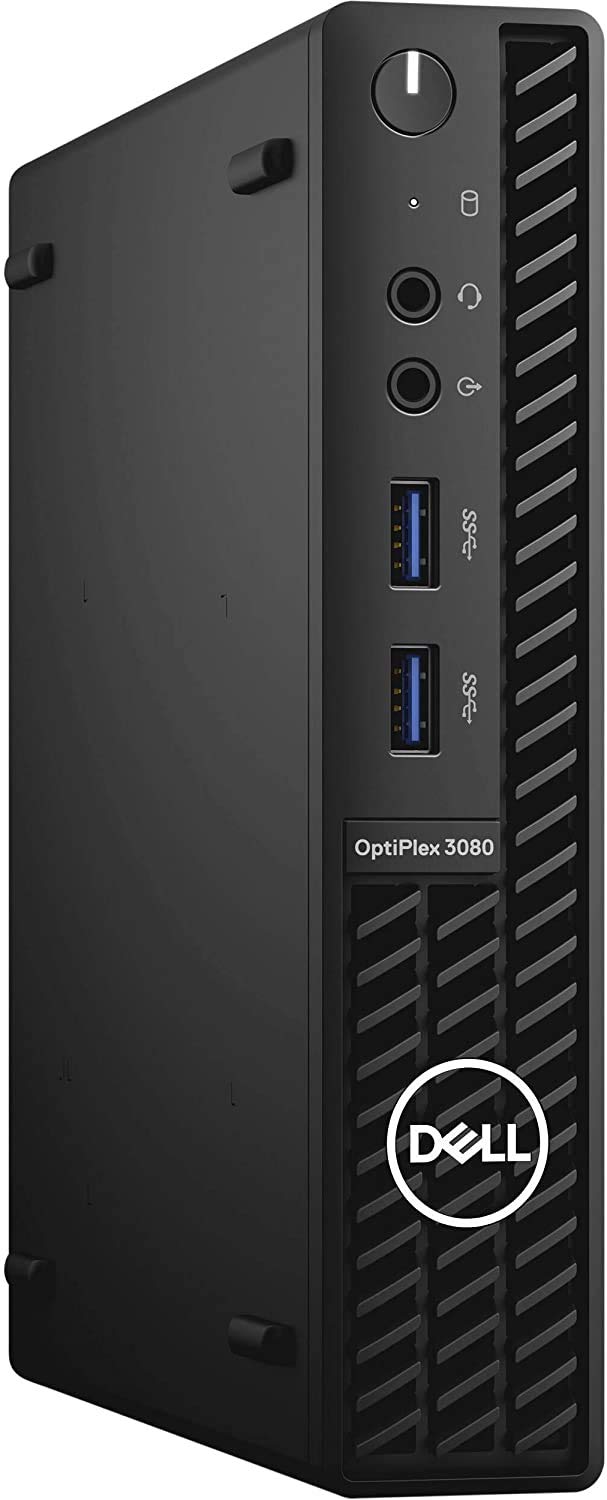 Dell OptiPlex 3080 Micro Form Factor Business Desktop, Intel Core i5-10500T Processor, 16 GB DDR4 RAM, 1 TB SSD, WiFi, HDMI, Display Port, Bluetooth, Windows 10 Pro (Latest Model), Black