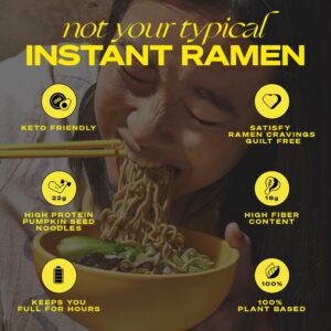 immi Variety Pack Ramen, Black Garlic "Chicken", Tom Yum "Shrimp", Spicy "Beef", 100% Plant Based, Keto Friendly, High Protein, Low Carb, Packaged Noodle Meal Kit, Ready to Eat, 6 Pack