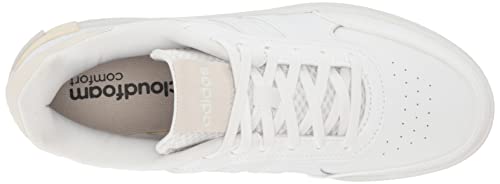 adidas Women's Postmove Basketball Shoe, White/White/Chalk White, 8