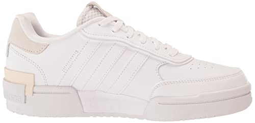 adidas Women's Postmove Basketball Shoe, White/White/Chalk White, 8