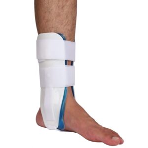 komzer ankle brace stirrup ankle splint stabilizer support for sprains, tendonitis, reduce ankle swelling and inflammation, injury protection and arthritis pain (gel pads) reduce ankle swelling
