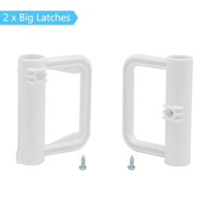 KISKIZ Retractable Baby Gate Replacement Parts Kit (White) Retractable Pet Gate Hardware Full Set Wall Mounting Accessories with Brackets Anchors and Screws Baby Gate Accessories Retractable Dog Gate