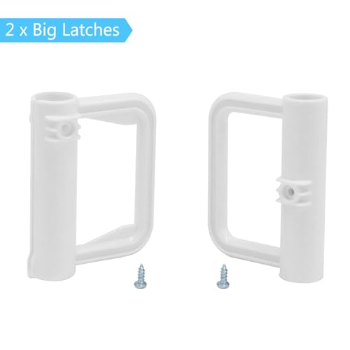 KISKIZ Retractable Baby Gate Replacement Parts Kit (White) Retractable Pet Gate Hardware Full Set Wall Mounting Accessories with Brackets Anchors and Screws Baby Gate Accessories Retractable Dog Gate