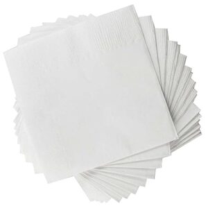 1 Ply White Cocktail/Beverage Napkins- Package of 500ct