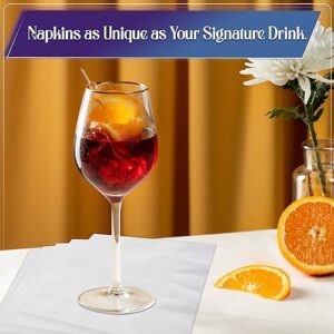 1 Ply White Cocktail/Beverage Napkins- Package of 500ct