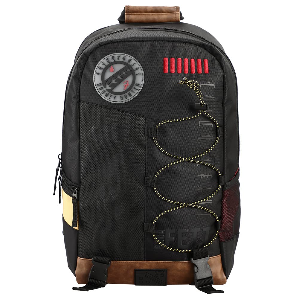 Bioworld Mandalorian Bounty Hunter Flat Front with Bungee Detailing and Mesh Panels Backpack