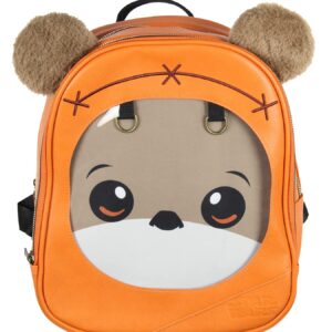 Bioworld Star Wars Backpack Ewok 3D Ears Faux Leather Mini Backpack Pin Display Miniature Backpack