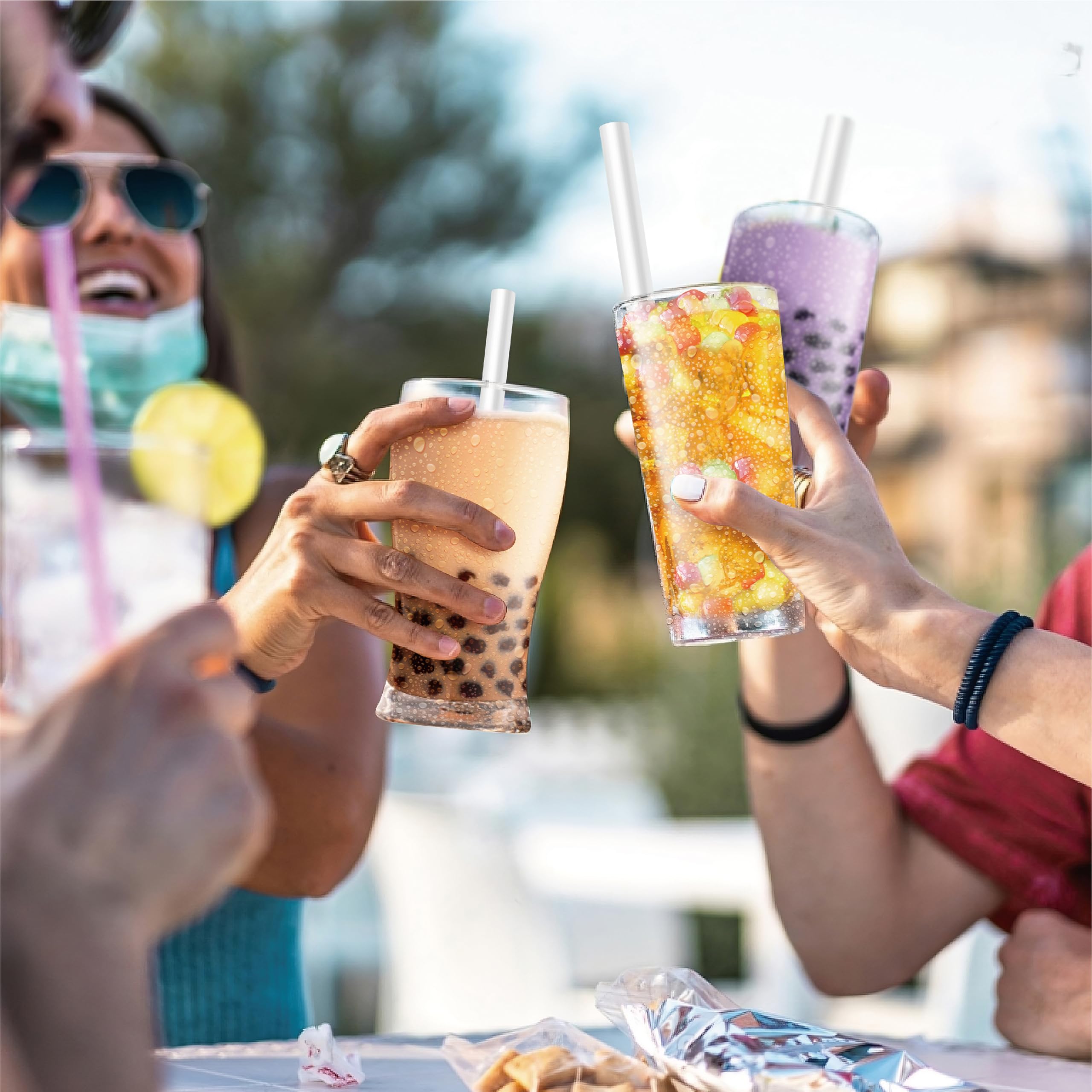 J WAY Instant Boba Bubble Pearl Taro Milk Tea Kit with Authentic Brown Sugar Tapioca Boba, Ready in Under One Minute, Paper Straws Included - 3 Servings