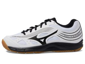 mizuno womens cyclone speed 3 volleyball shoe, white/black, 8.5 us