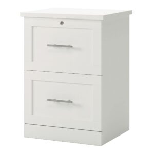 realspace® 17" d vertical 2-drawer file cabinet, white
