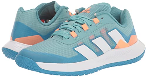 adidas Women's Forcebounce 2.0 Running Shoe, White/White/Pulse Blue, 9.5