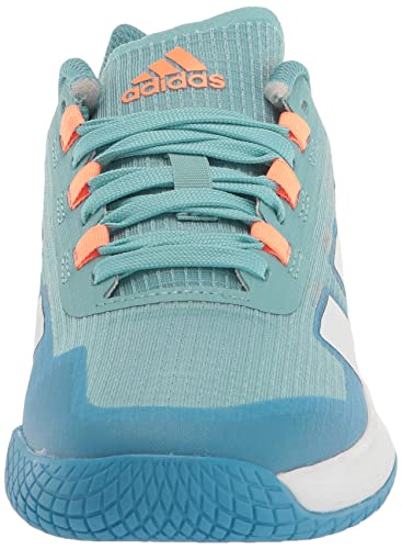 adidas Women's Forcebounce 2.0 Running Shoe, White/White/Pulse Blue, 9.5