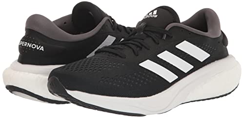 adidas Men's Supernova 2 Running Shoe, Black/White/Grey, 10