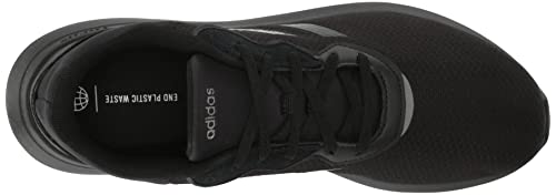adidas Women's QT Racer 3.0 Running Shoe, Black/Black/Iron Metallic, 9