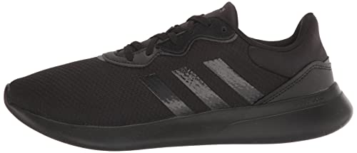 adidas Women's QT Racer 3.0 Running Shoe, Black/Black/Iron Metallic, 9