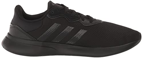 adidas Women's QT Racer 3.0 Running Shoe, Black/Black/Iron Metallic, 9
