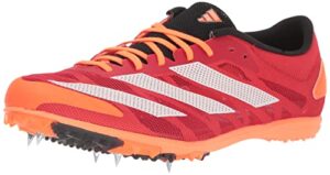 adidas unisex adizero xcs track and field shoe, vivid red/white/beam orange, 13 us men