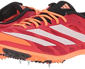 adidas Unisex Adizero XCS Track and Field Shoe, Vivid Red/White/Beam Orange, 13 US Men