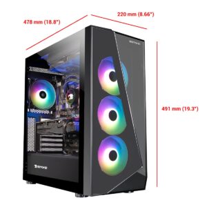 iBUYPOWER Pro Gaming PC Computer Desktop SlateMono 237i (Intel i7-12700KF 3.6GHz, GeForce RTX 3070 Ti 8GB, 16GB DDR4 RGB RAM, 1TB NVMe SSD, WiFi Ready, Windows 11 Home)