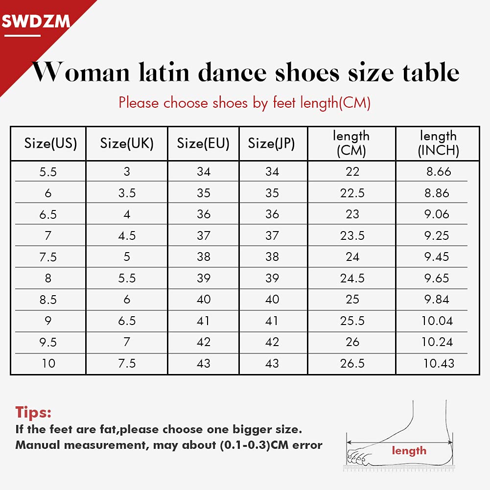 SWDZM Women's Latin Ballroom Dance Shoes Salsa Waltz Performance Practice Dance Shoes,LP1213-DB-Beige 9.5 US