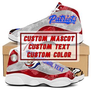 customized basketball shoes with mascot or logo abstract camouflage design and optional custom text
