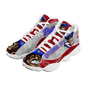 Customized Basketball Shoes with Mascot or Logo Abstract Camouflage Design and Optional Custom Text