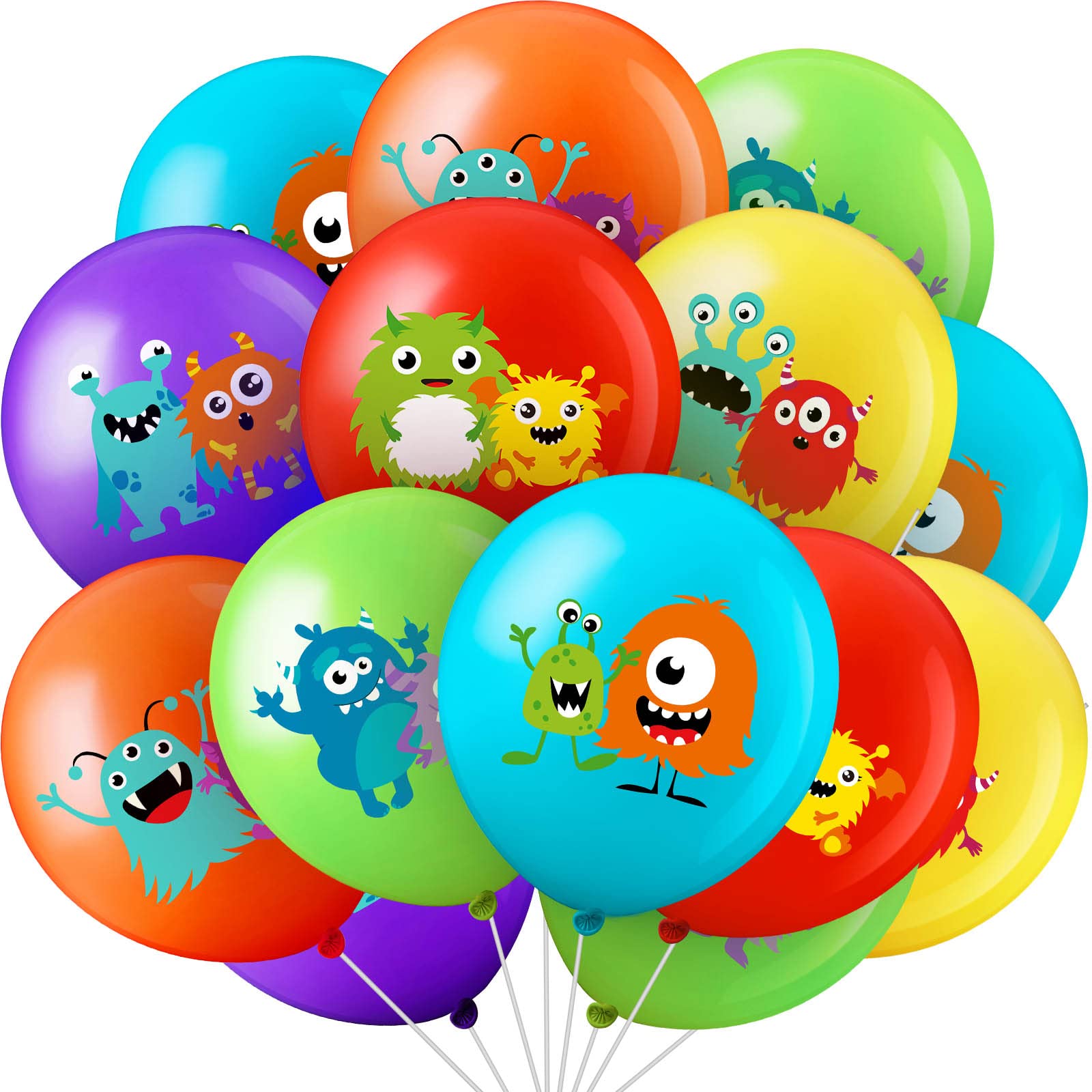 60 Pieces Bash Balloons Decorative Birthday Party Supplies Kids' Party Balloons 6 Styles Balloon Toy Kid for Kids Boys Girls Birthday Party Favors