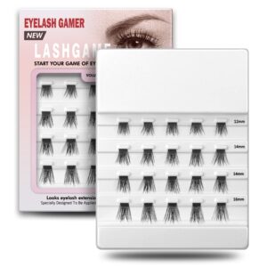 EYELASH EVOLUTION DIY Extension Korean PBT Fiber 3D Effect Mixing Length - Reusable Artificial Eyelashes Multi-pack Three Lengths 20 Lash Clusters For that Volume Look