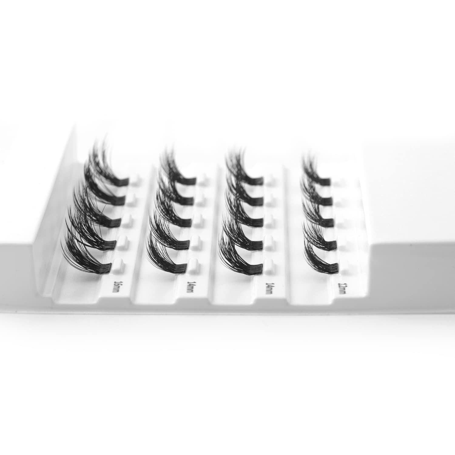 EYELASH EVOLUTION DIY Extension Korean PBT Fiber 3D Effect Mixing Length - Reusable Artificial Eyelashes Multi-pack Three Lengths 20 Lash Clusters For that Volume Look