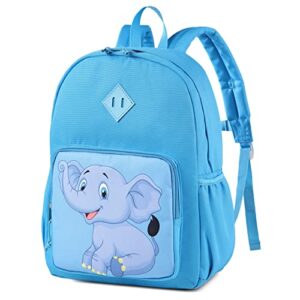 backpack for kids, chasechic water-resistant toddler preschool kindergarten bookbag for kids with chest strap blue elephant