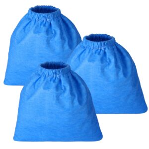 3 pcs cloth filter bag compatible with craftsman 2&2-1/2 gal, replaces 916949, 9-16949, microlined
