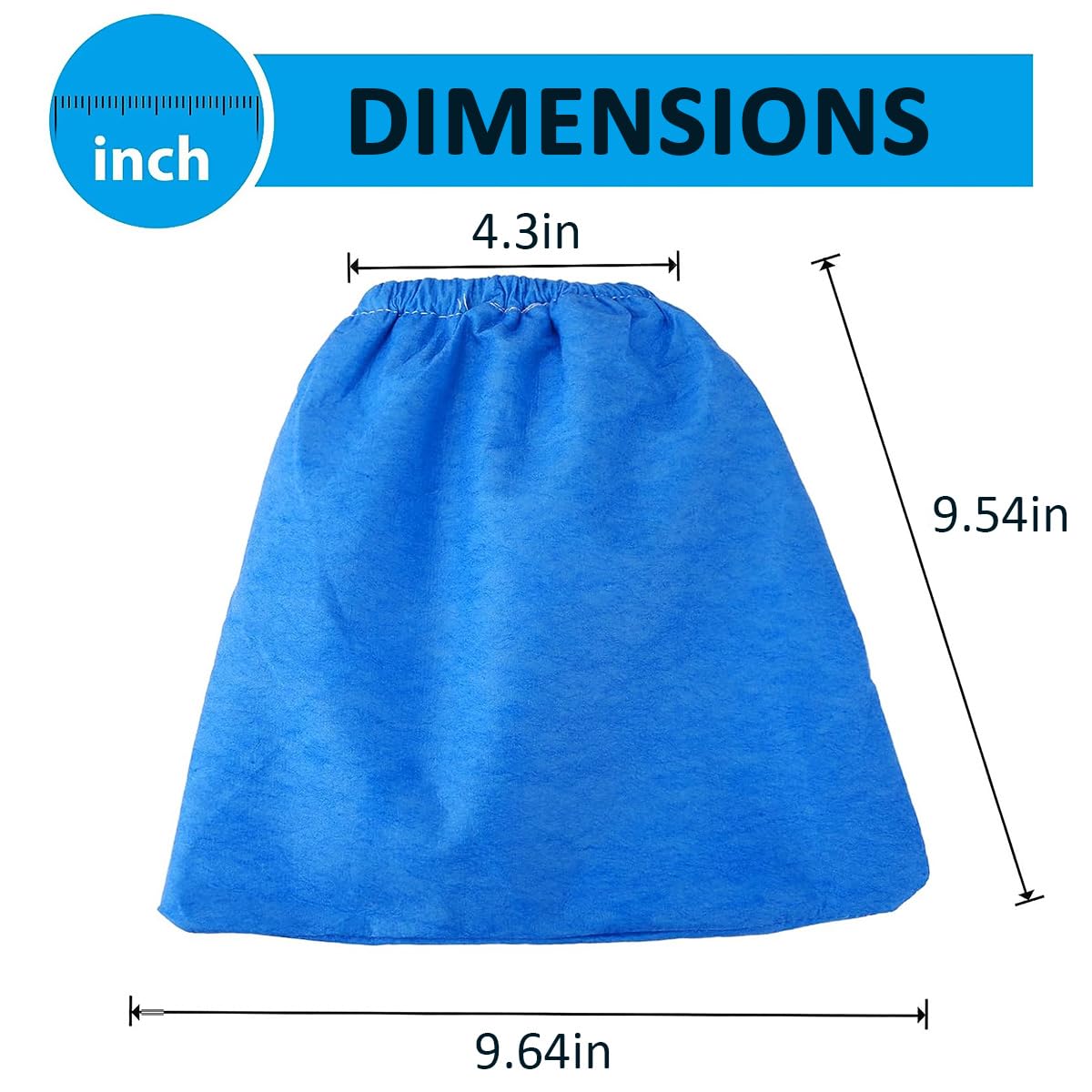 3 pcs Cloth Filter Bag Compatible with Craftsman 2&2-1/2 Gal, Replaces 916949, 9-16949, Microlined