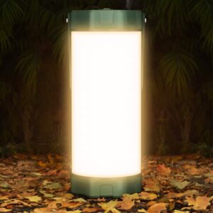 glocusent survival camping lantern, 106led with 5 brightness, up to 1200lm, 3 modes & sos, rechargeable for 80hrs, ip68 waterproof, small & light, emergency light for blackout, hurricane, hiking