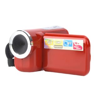 digital video camera, camera 2-inch display video camera can be played back and deleted for children enjoy photos/videos anytime anywhere(red)