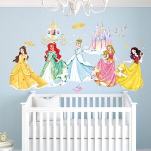 DECOWALL DS9-2118 Princess Wall Decals Castle Crown Stickers Removable for Girls Kids Nursery Bedroom Living Room Art Home Decor Mural Decoration