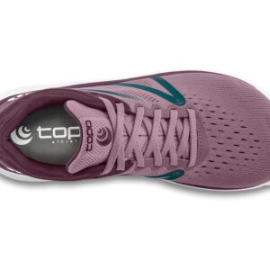 Topo Athletic Women's Magnifly 4 Comfortable Cushioned Durable 0MM Drop Road Running Shoes, Athletic Shoes for Road Running, Mauve/Navy, Size 8