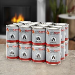 Home Square 2 Piece Set with Two 24 Packs of 13 oz Gel Fuel Cans for Fireplace