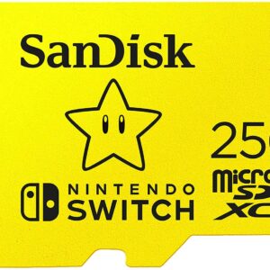 SanDisk Nintendo Switch MicroSD 256GB Memory Card (2 Pack) for Nintendo Switch OLED Model (SDSQXAO-256G-GNCZN) U3, Class 10, 4K UHD Bundle with (1) Everything But Stromboli MicroSDXC & SD Card Reader