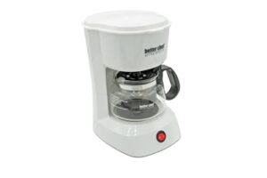 better chef basic coffee maker | 4-cup | pause-n-serve | carafe warmer | reservoir window (white)